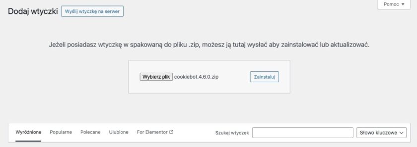 Cookiebot w WordPress