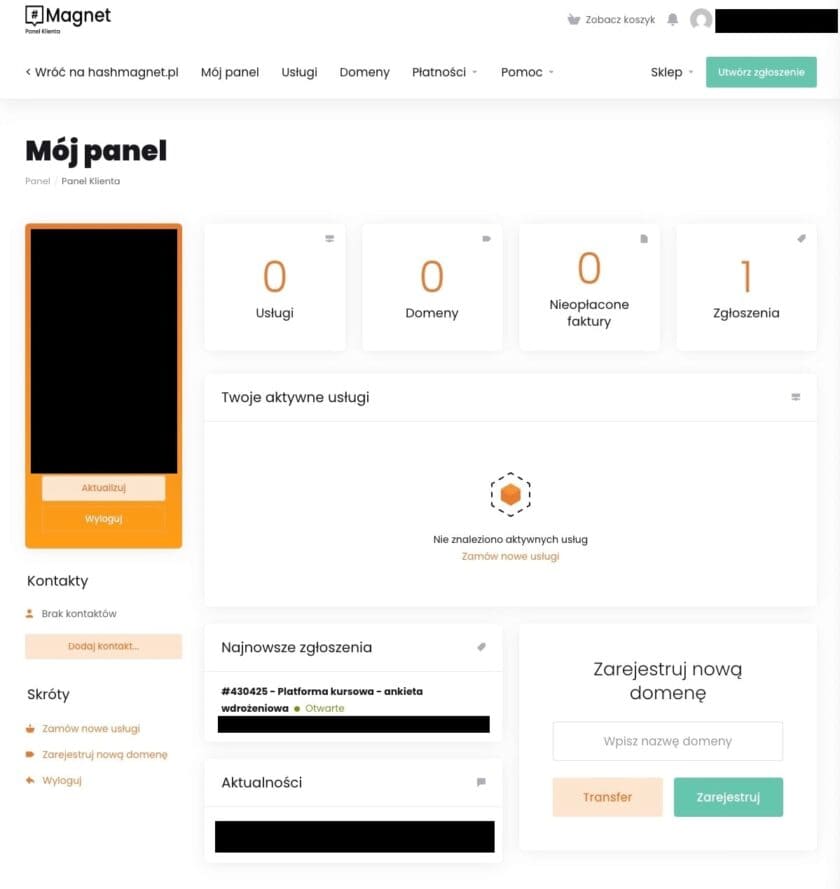 Zamówienie na LMS w HashMagnet