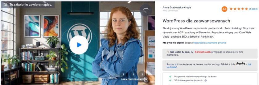 WordPress dla zaawansowanych (Anna Grabowska-Krupa)