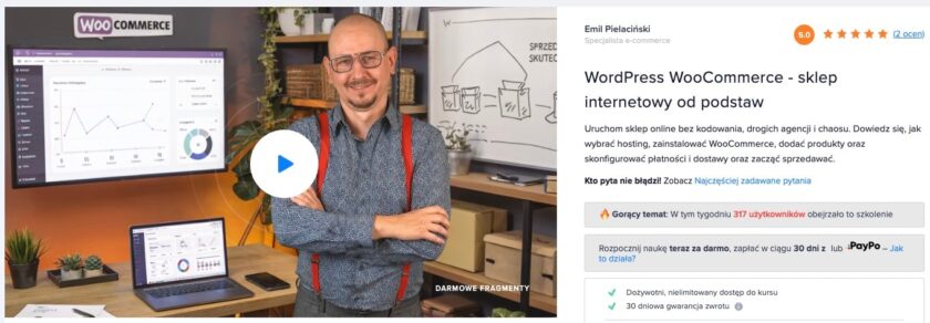 WordPress WooCommerce - sklep internetowy od podstaw (Emil Pielaciński)
