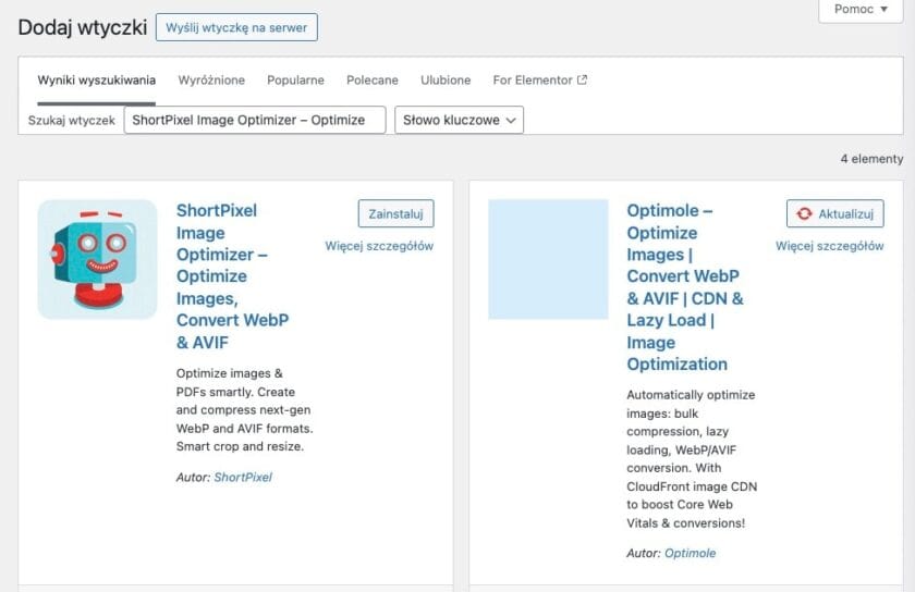 Shortpixel w WordPress
