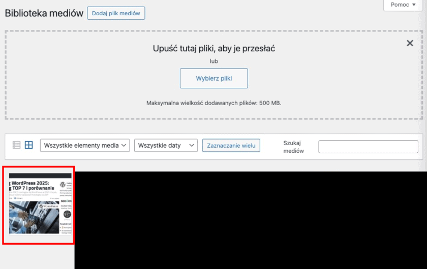 Dodawanie zoptymalizowanego obrazka do WordPressa