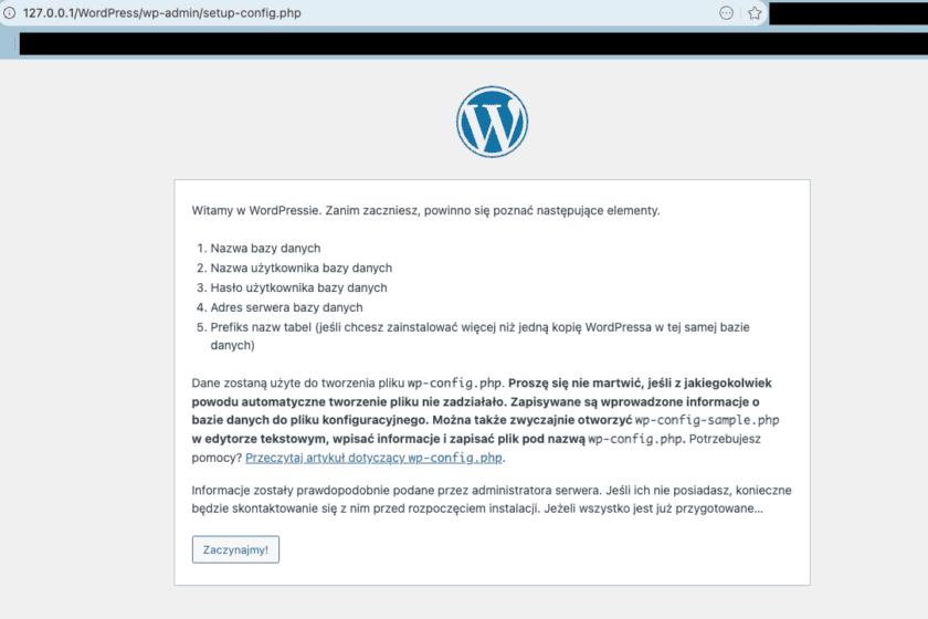 Instalacja WordPressa na localhost