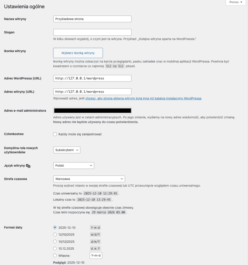 WordPress na localhost