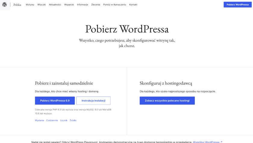 Pobierz WordPressa