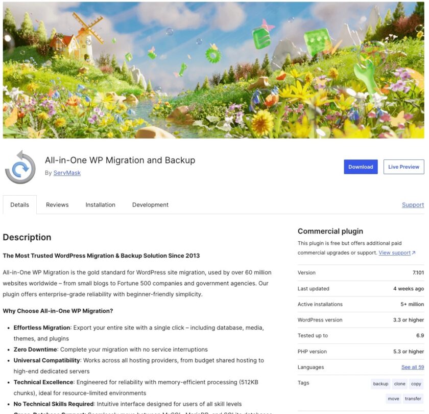 All-in-One WP Migration and Backup