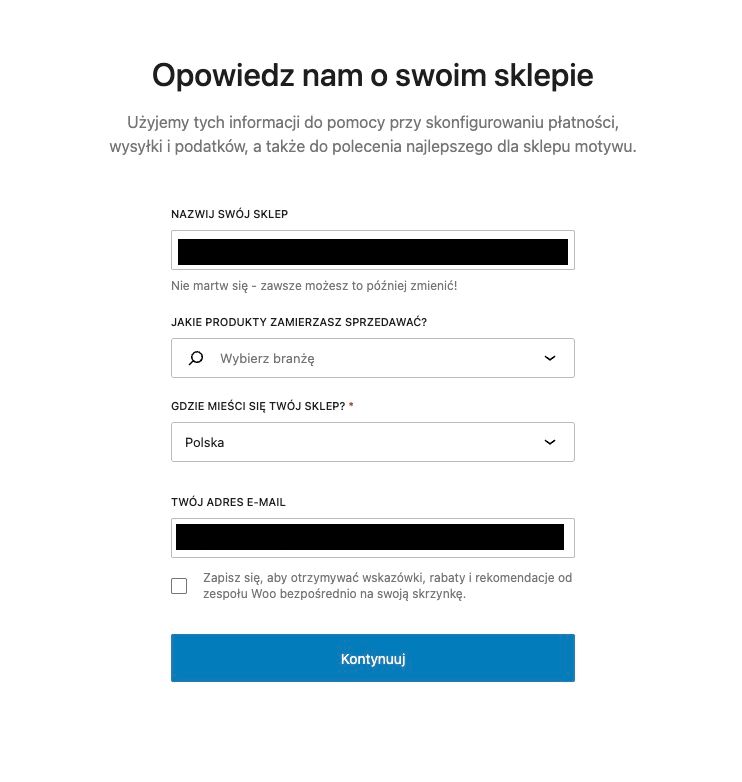 Zakładanie sklepu WooCommerce: Konfiguracja