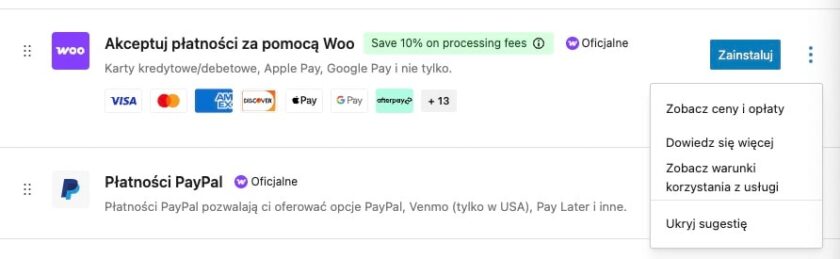 Zakładanie sklepu WooCommerce: Płatności