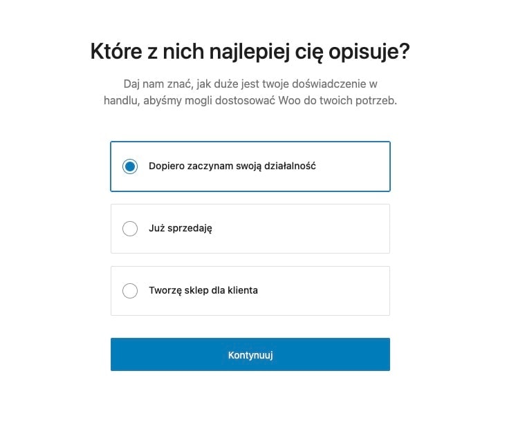 Zakładanie sklepu WooCommerce: Konfiguracja