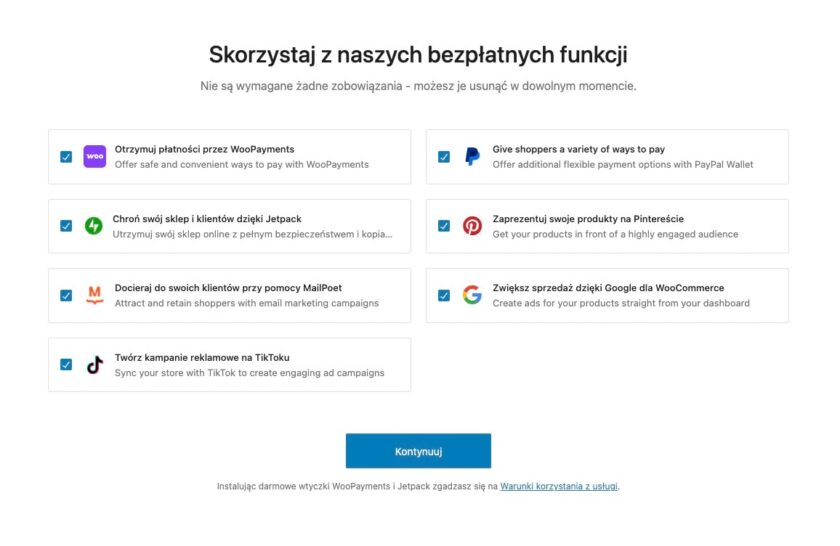 Zakładanie sklepu WooCommerce: Konfiguracja