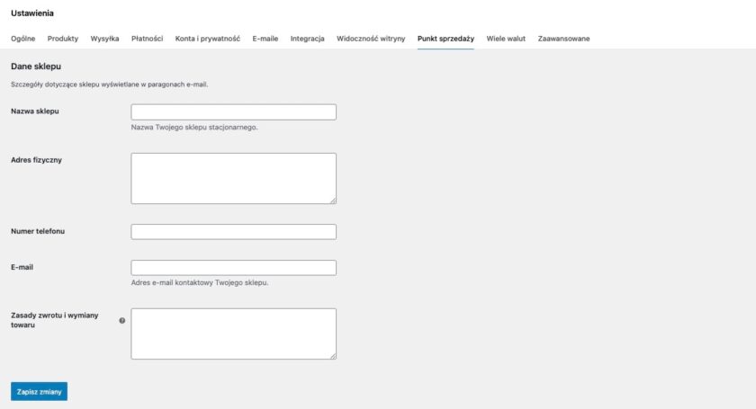 Zakładanie sklepu WooCommerce: Ustawienia